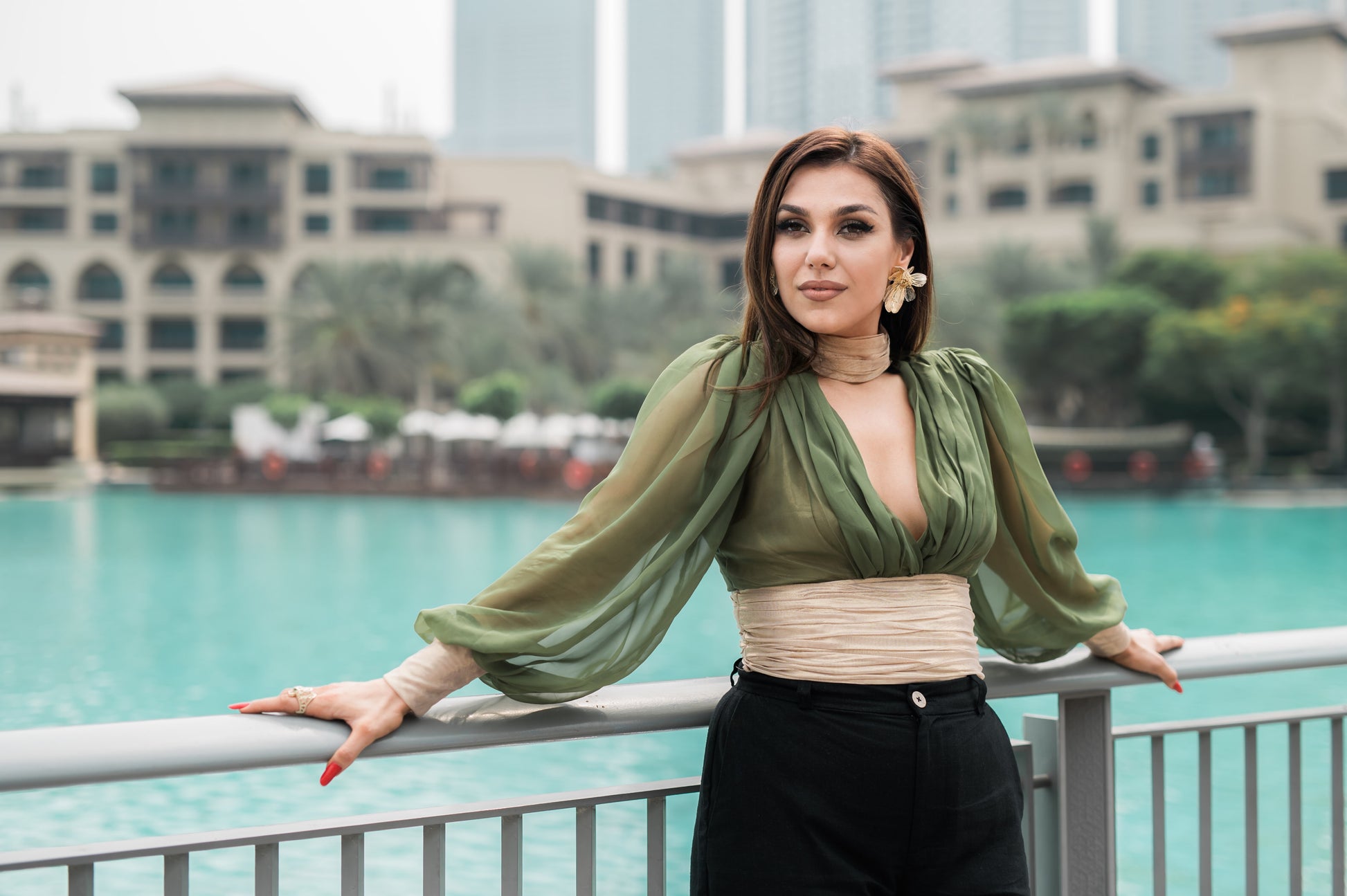 Elegant Silk Arabic-Style Top
