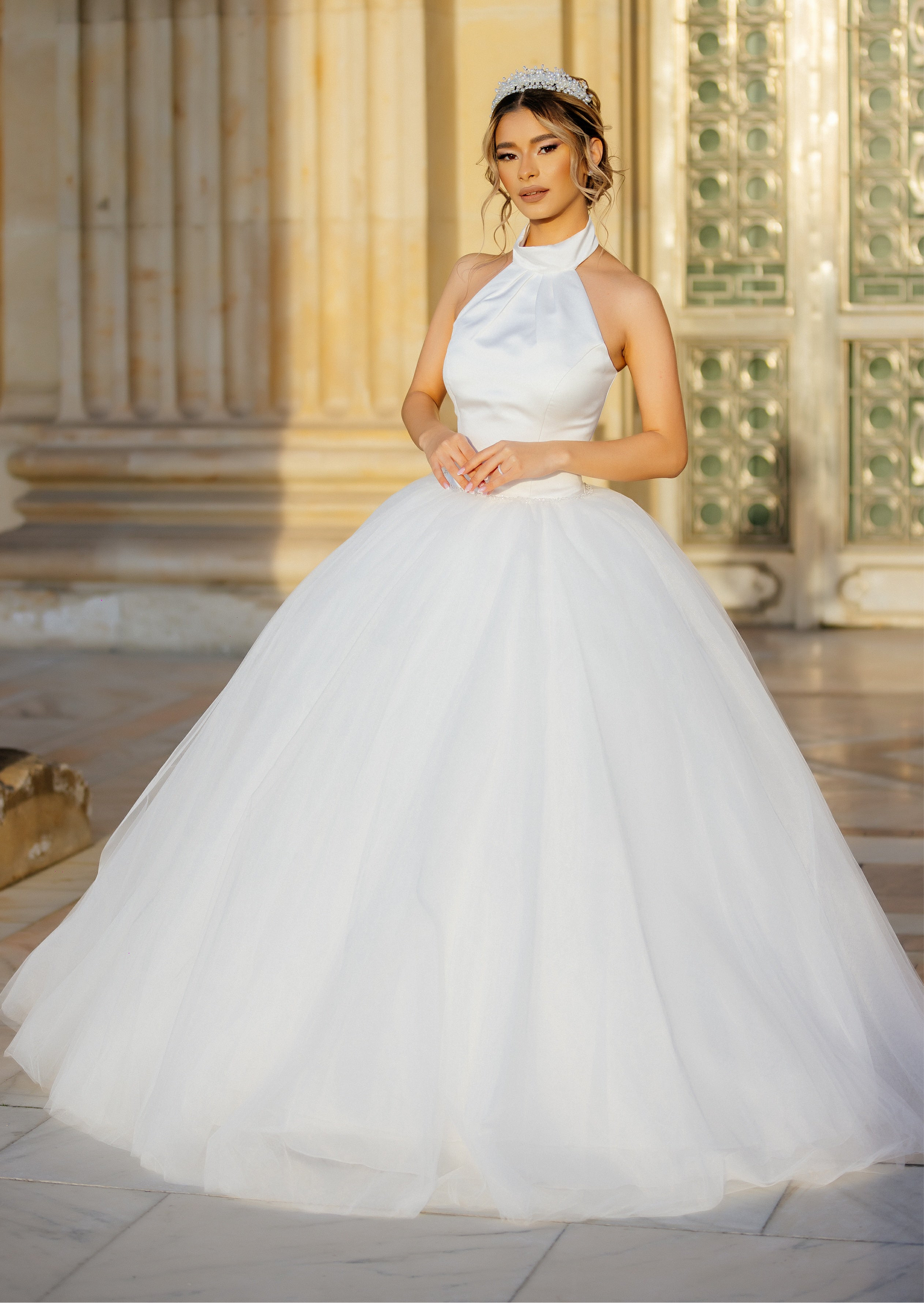 Classic Princess A line bride dress