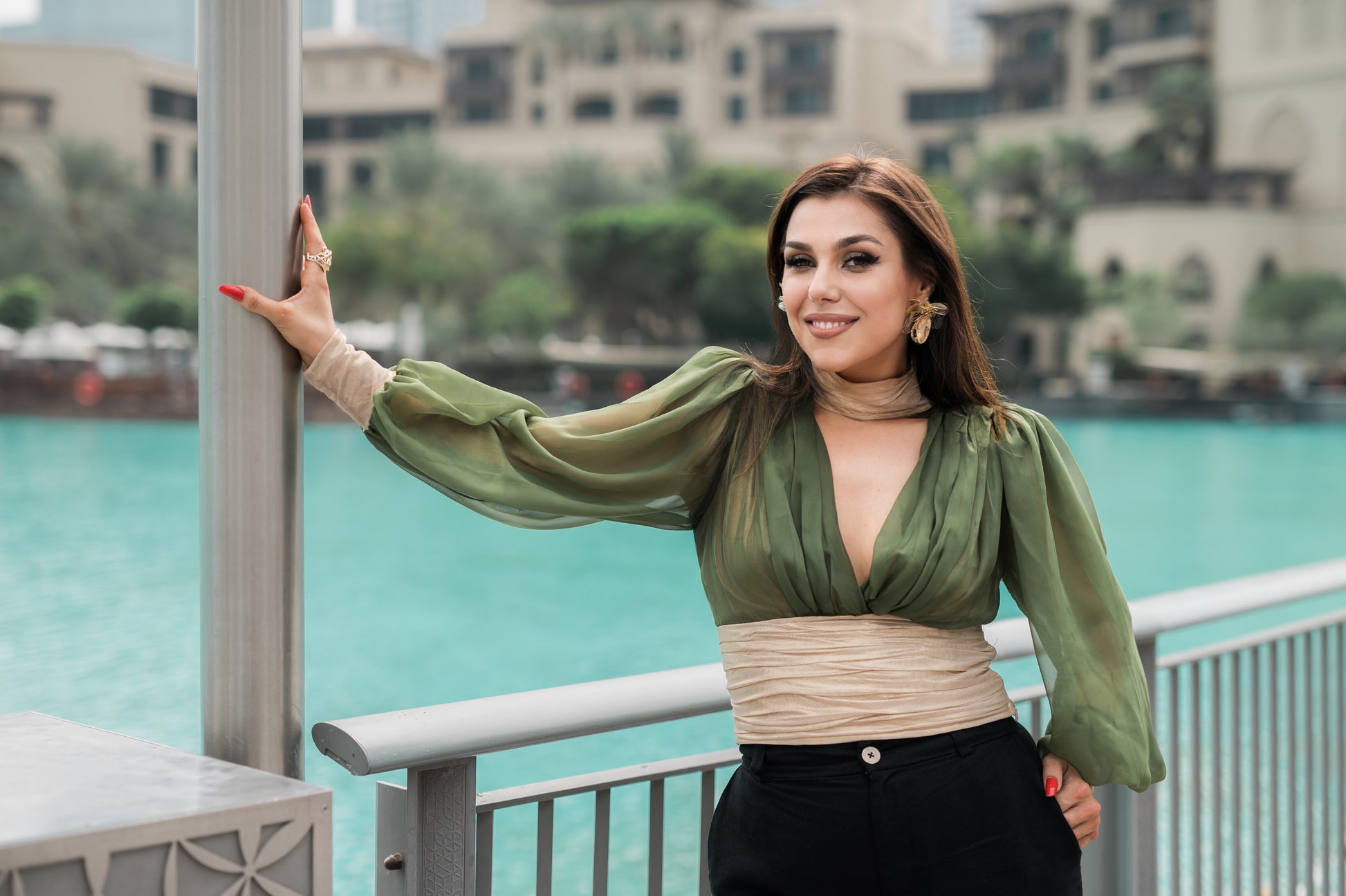 Elegant Silk Arabic-Style Top