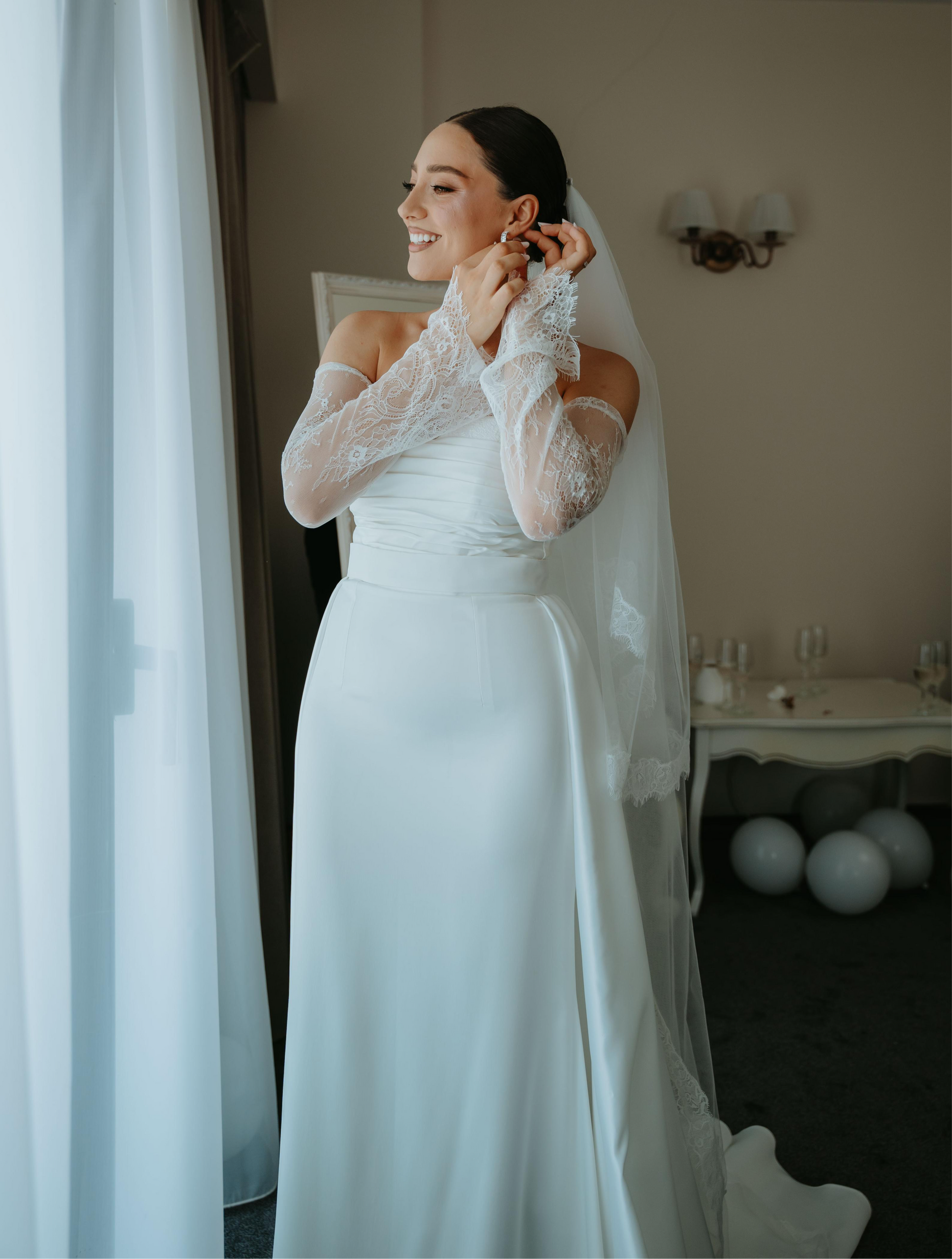 Exclusive satin siren dress