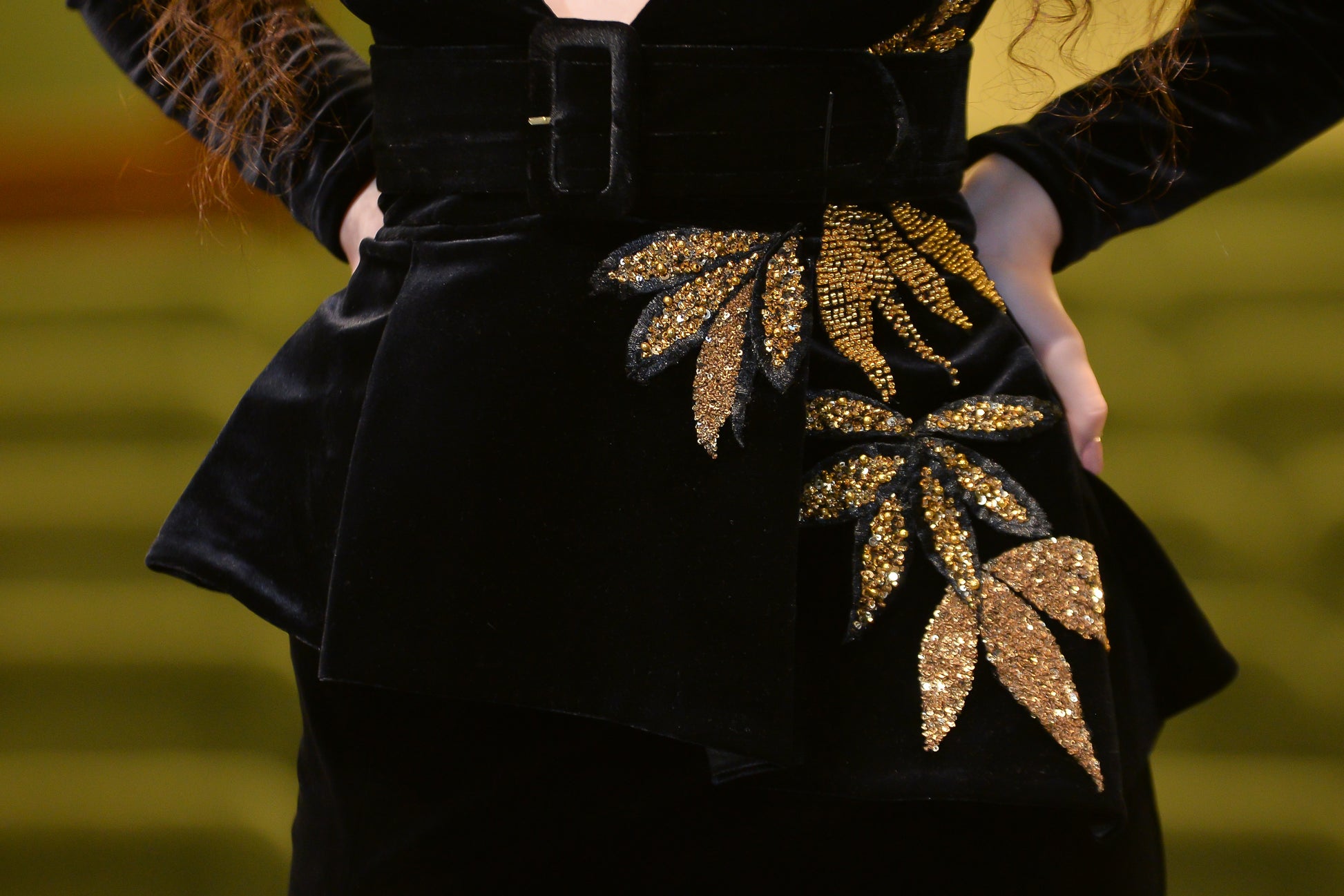Spectacular velvet set hand embrodered